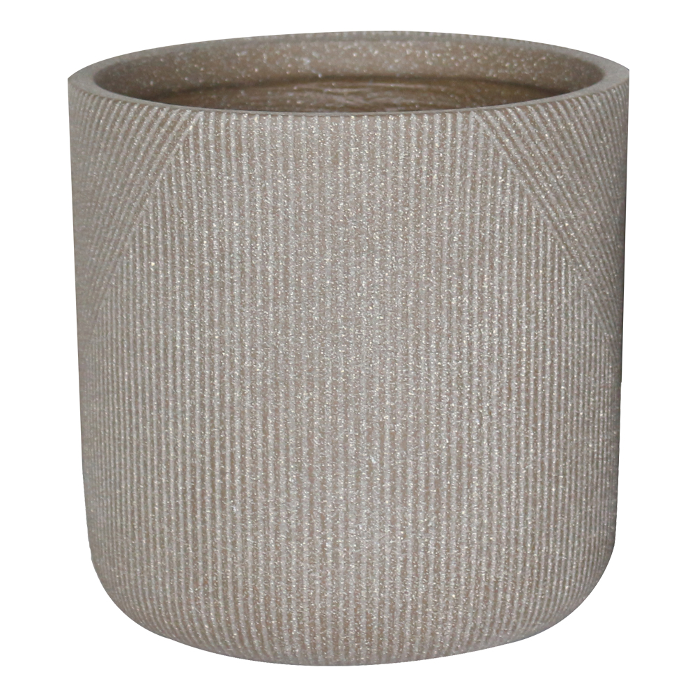 Fibre Clay Pot: Medium; (36x36x36)cm, Taupe 1