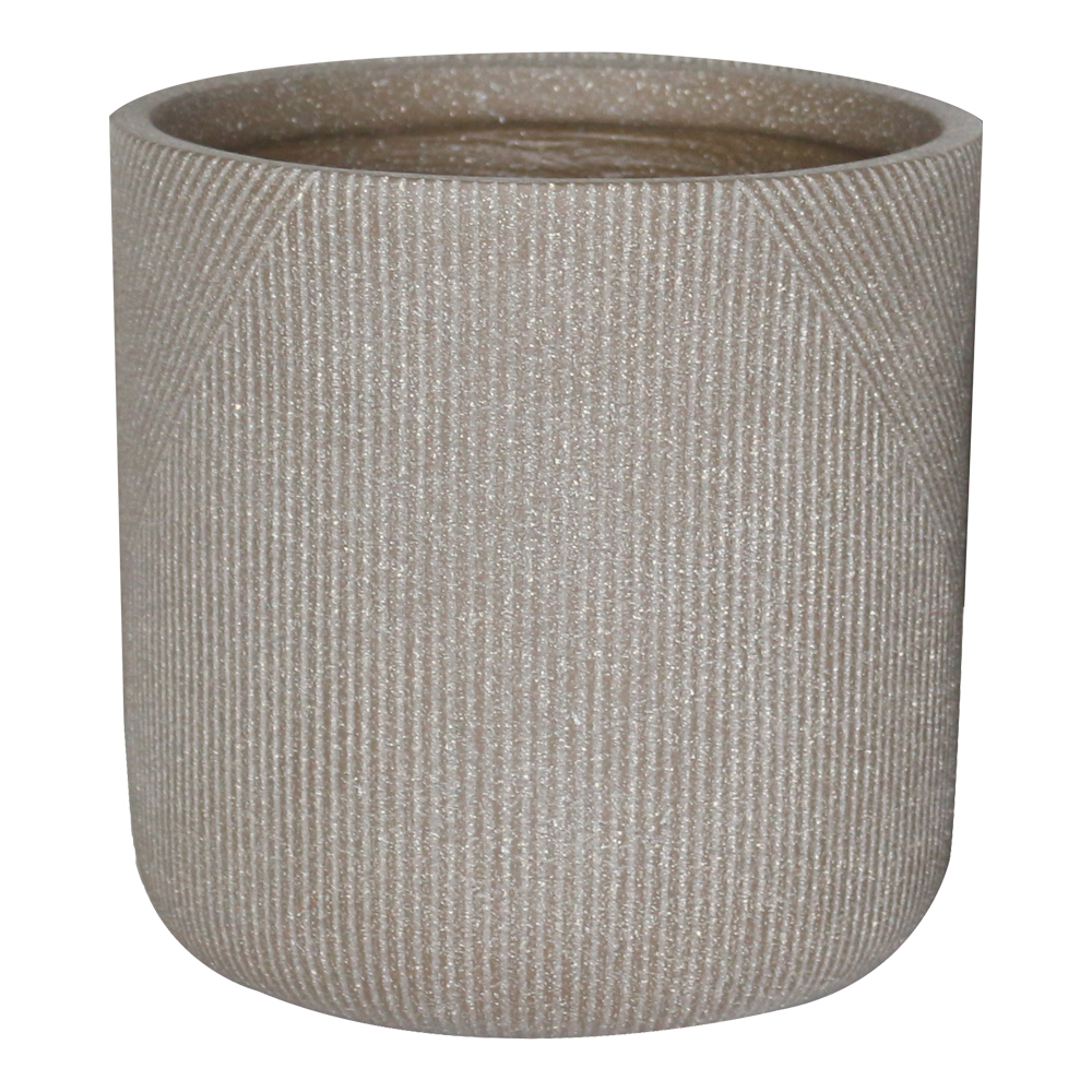 Fibre Clay Pot: Large; (44x44x44)cm, Taupe 1