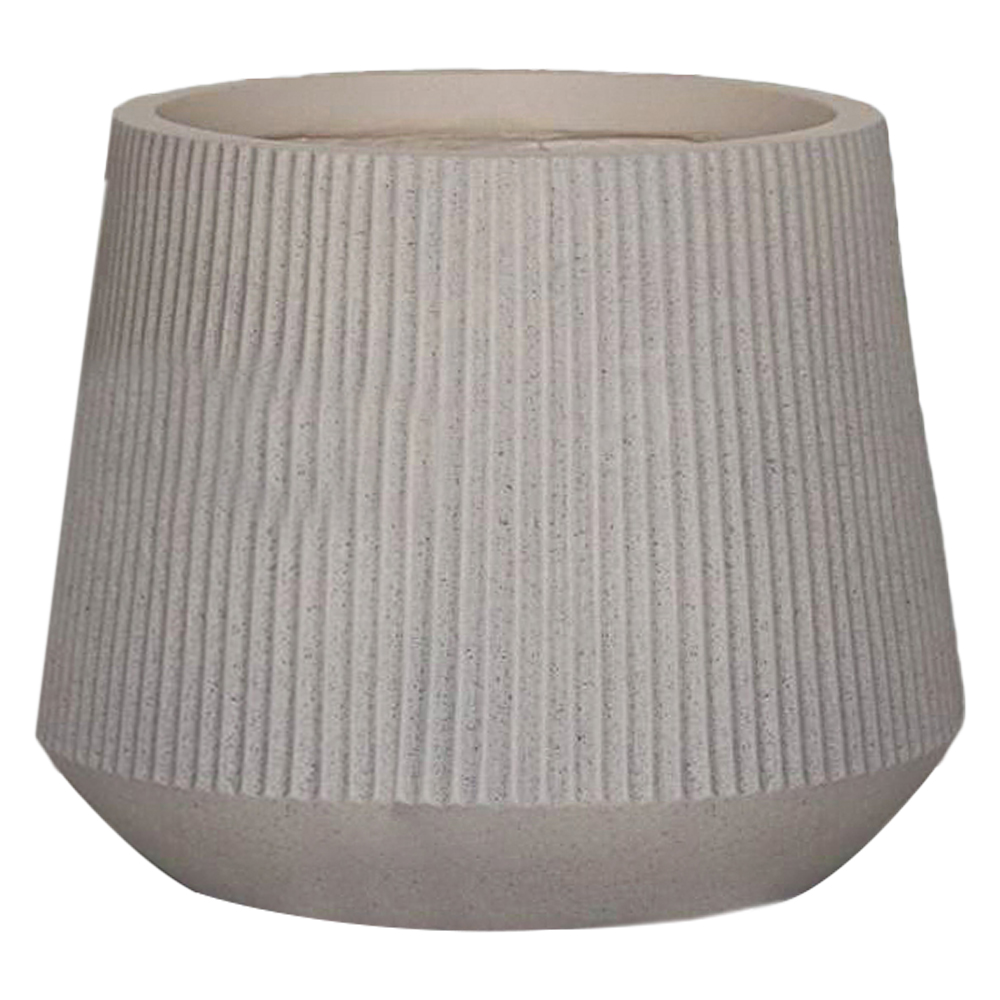 Fibre Clay Pot: Medium; (34x34x28)cm, Grey 1