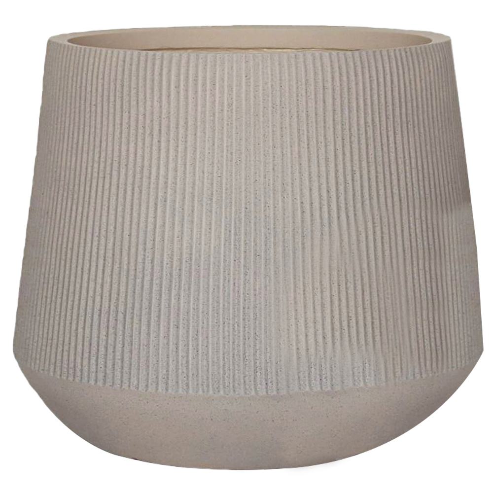 Fibre Clay Pot: Large; (50x50x41)cm, Grey 1