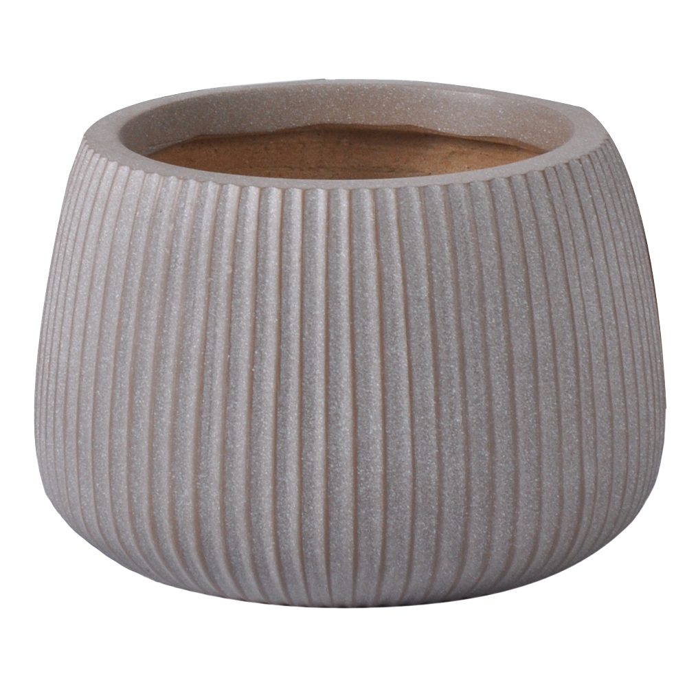 Fibre Clay Pot: Small; (24x24x16)cm, Taupe 1