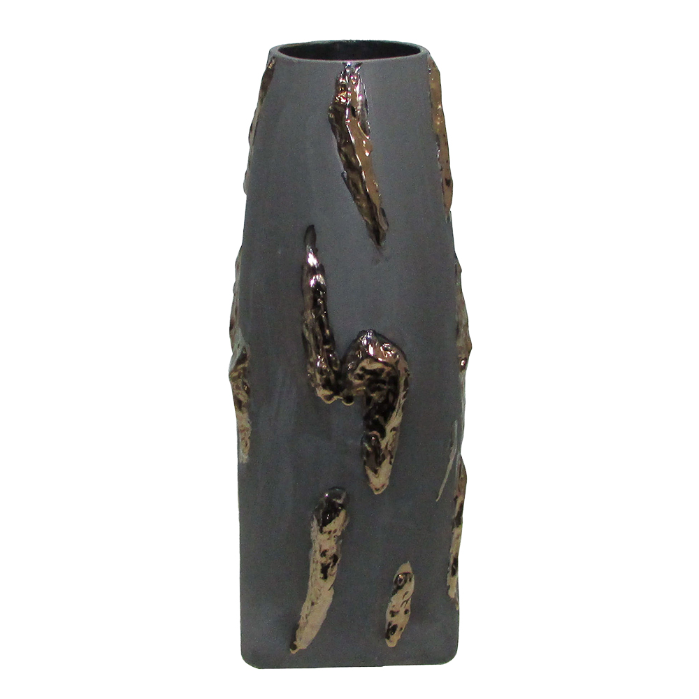 Decorative Ceramic Vase; (16x16x40)cm, Black 1