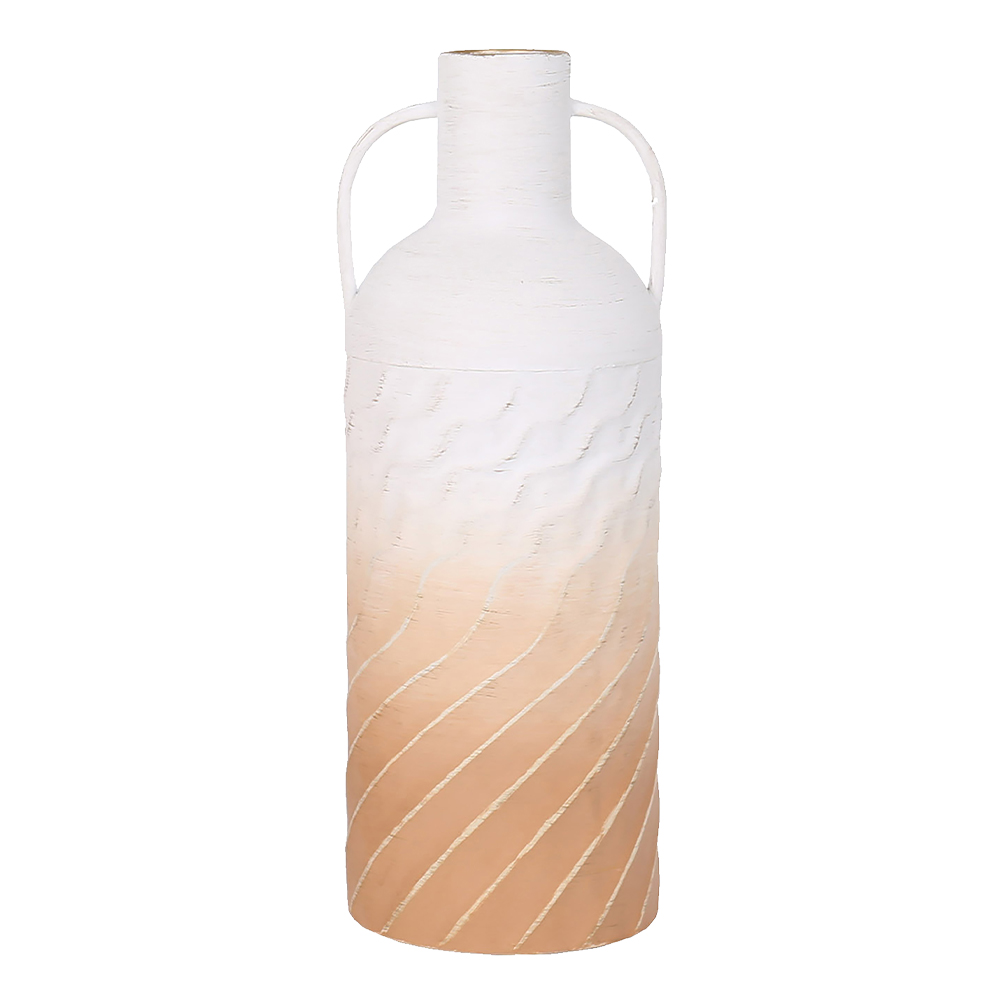 Decorative Vase; (Ф16×44)cm, Orange/White 1