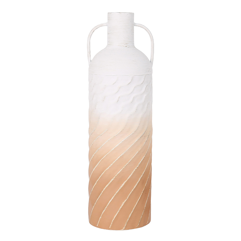 Decorative Vase; (Ф16×53)cm, Orange/White 1