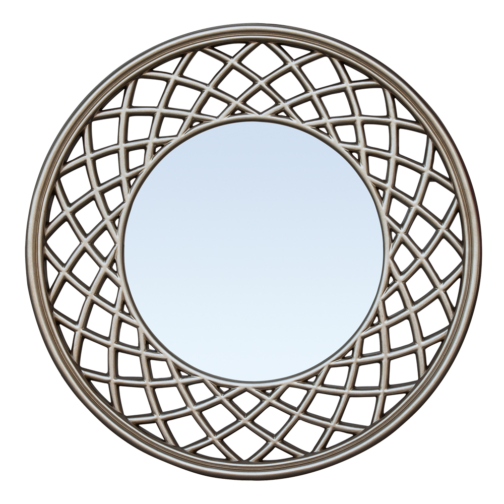 Decorative Round Wall Mirror With Frame; (90.5×90.5×5