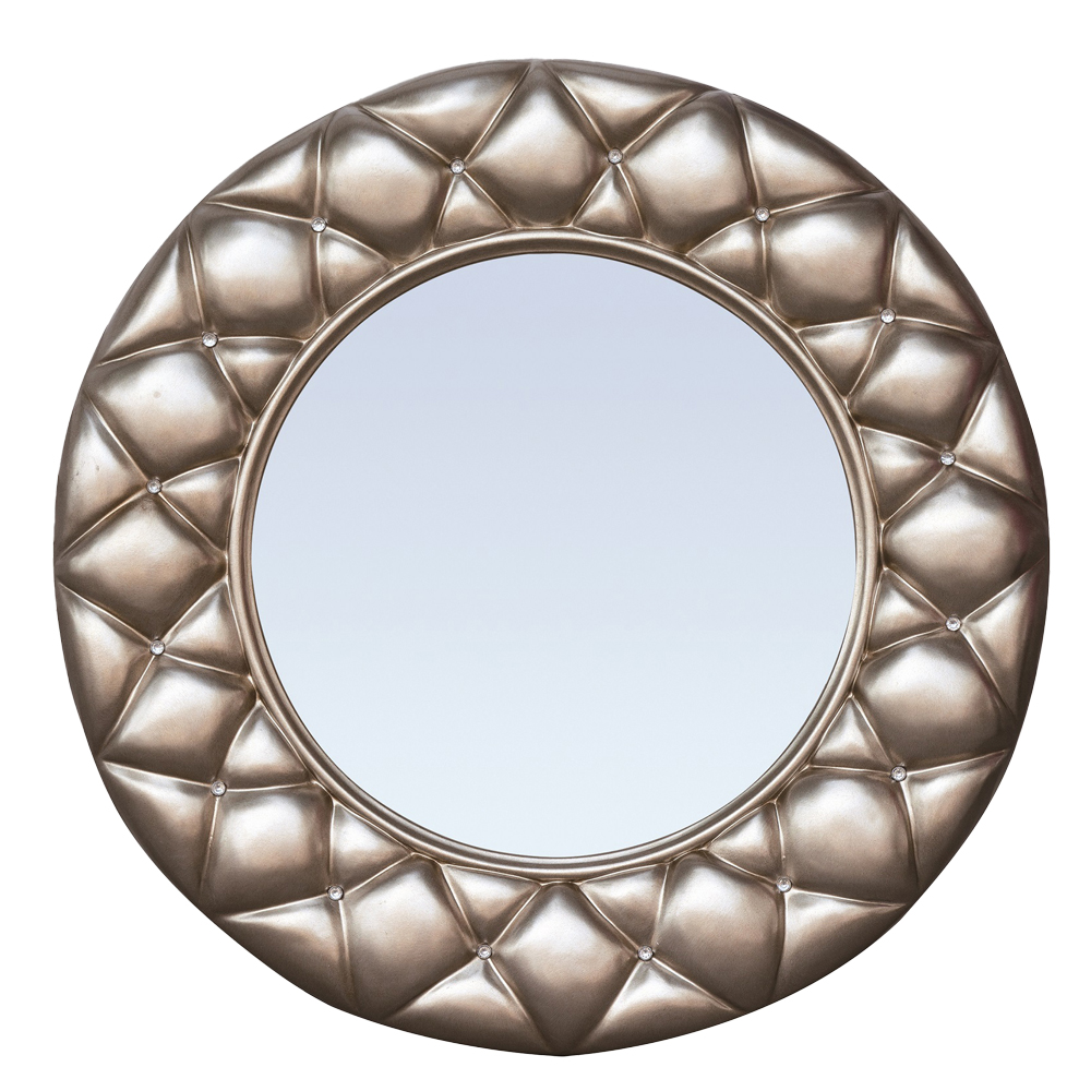 Decorative Round Wall Mirror With Frame; (88.5×88