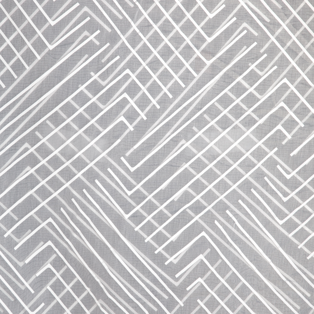 ROSA 3001 : Ferri Geometric Pattern Furniture Fabric; 280cm, Grey 1