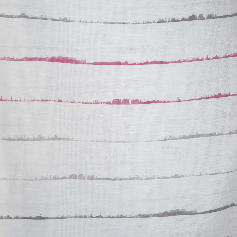 ROSA 3001 : Ferri Pink Striped Furniture Fabric; 280cm, White 1