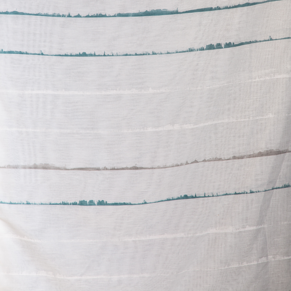 ROSA 3001 : Ferri Blue Striped Furniture Fabric; 280cm 1
