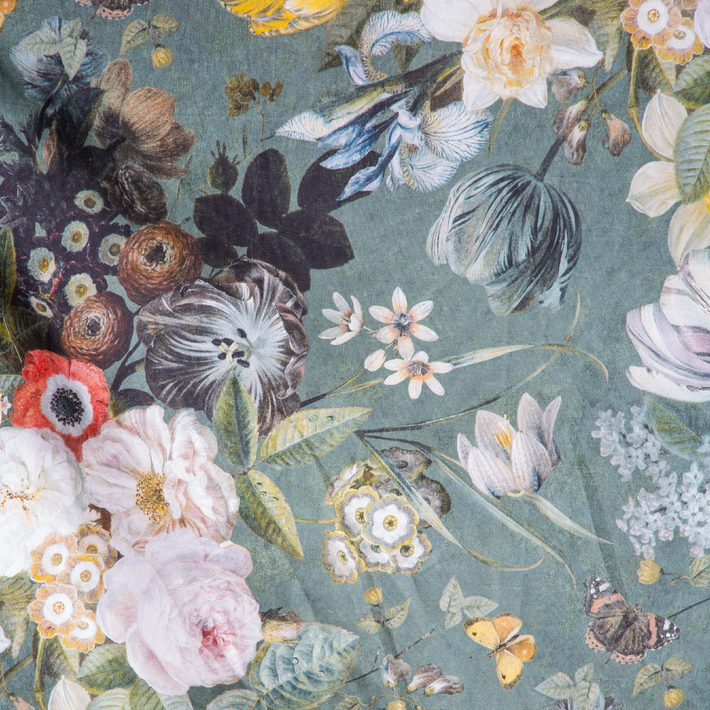 ROSA 3002 : Ferri Floral Furniture Fabric; 140cm, Multicolor 1