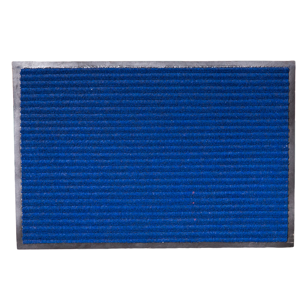 PVC Ribbed Door Mat; (40×60)cm, Dark Blue 1
