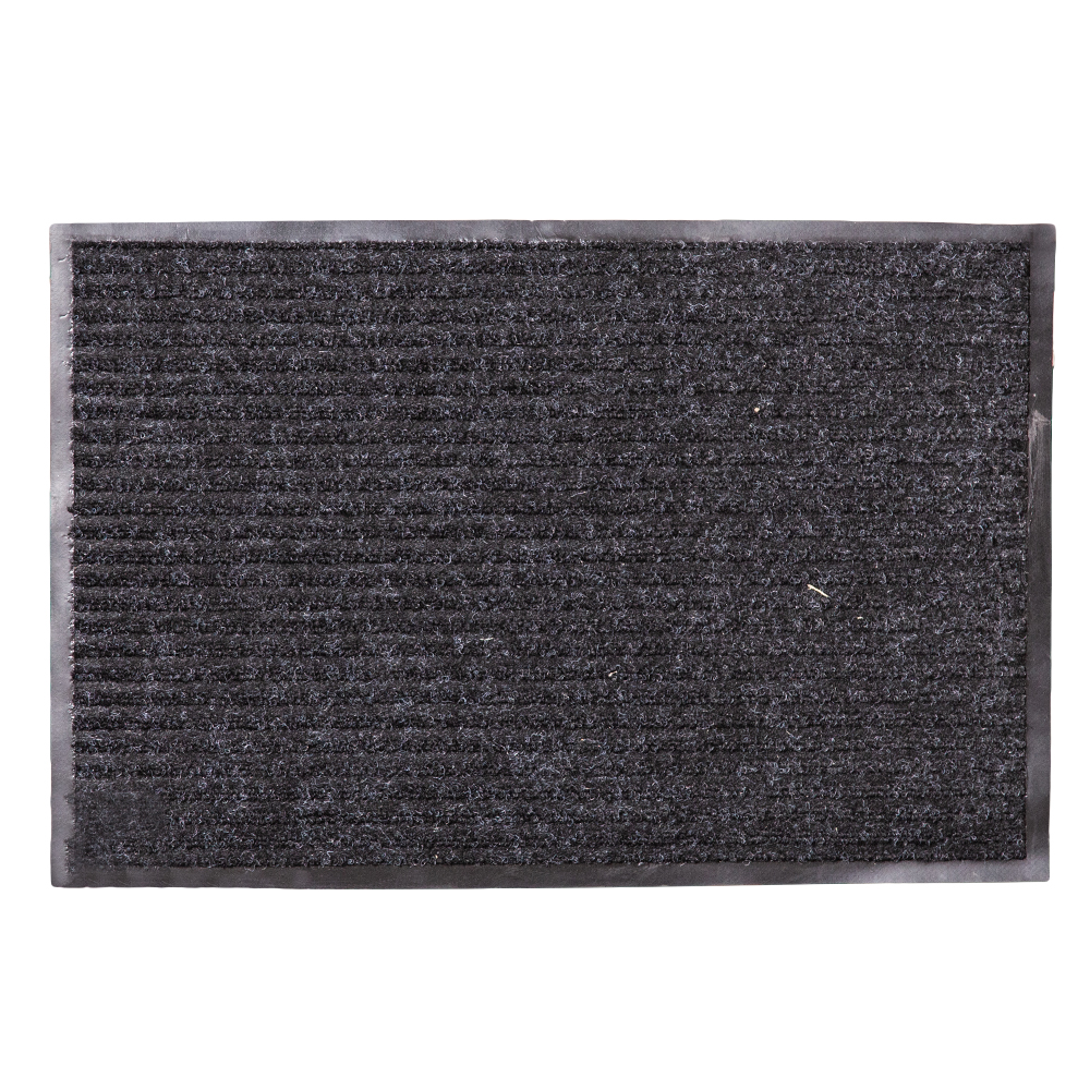 PVC Ribbed Door Mat; (40×60)cm, Dark Grey 1