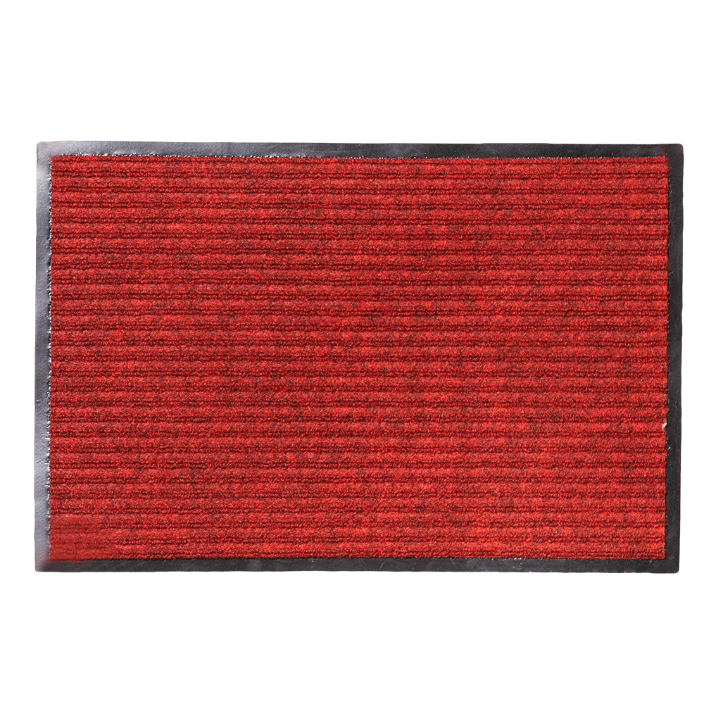 PVC Ribbed Door Mat; (40×60)cm, Dark Red 1