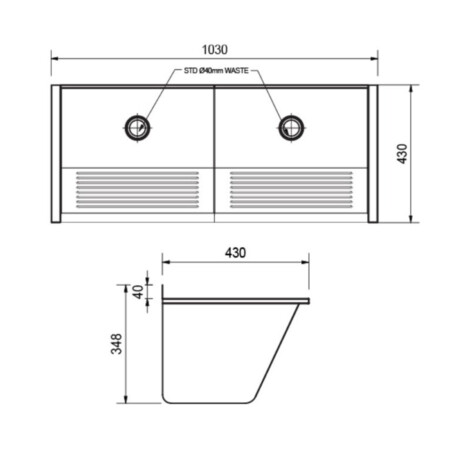 Franke Stainless Steel Double Laundry Sink + Waste