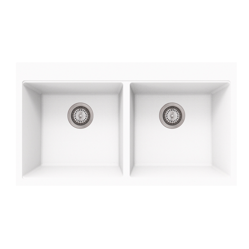 Composite Granite Inset Kitchen Sink Double Bowl; (86x48x20