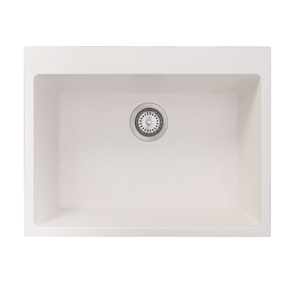 Composite Granite Inset Kitchen Sink Single Bowl; (62.5×47
