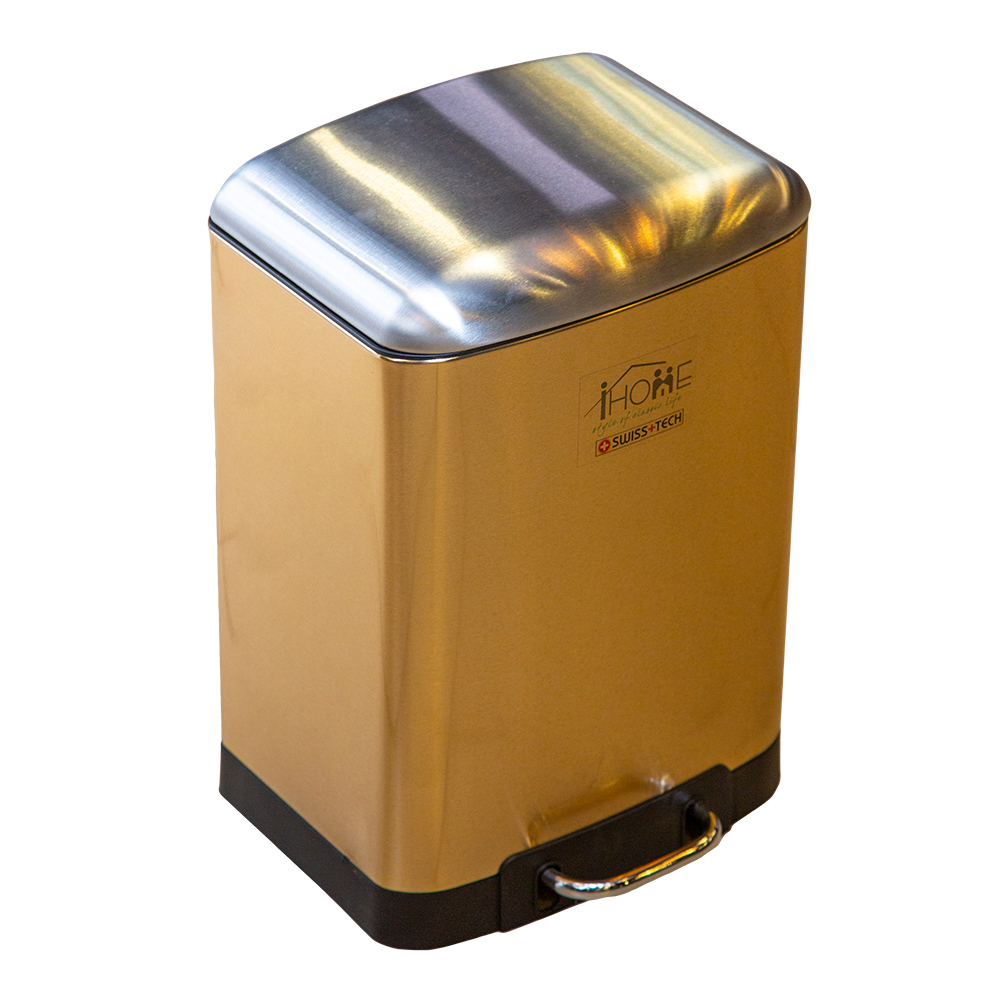 Domus HP: Stainless Steel Step Bin Soft Close; 12Litres, Ross Gold