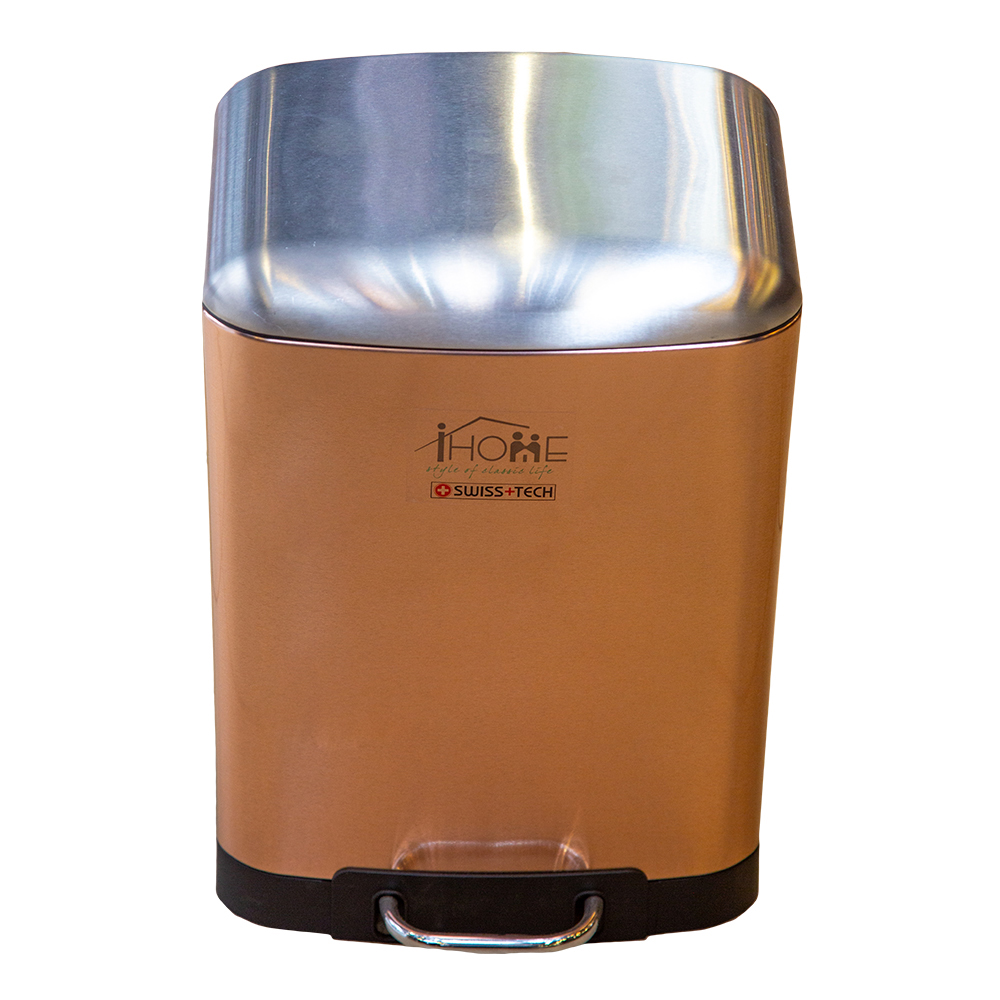 Domus: Stainless Steel Step Bin Soft Close; 12Litres, Champagne 1