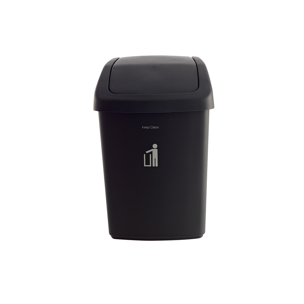 Printed Swing Bin; 25Lts, Grey White/Black 1