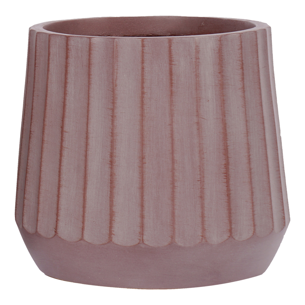 Fibre Clay Pot: Medium; (37x37x34)cm, Reddish Brown 1