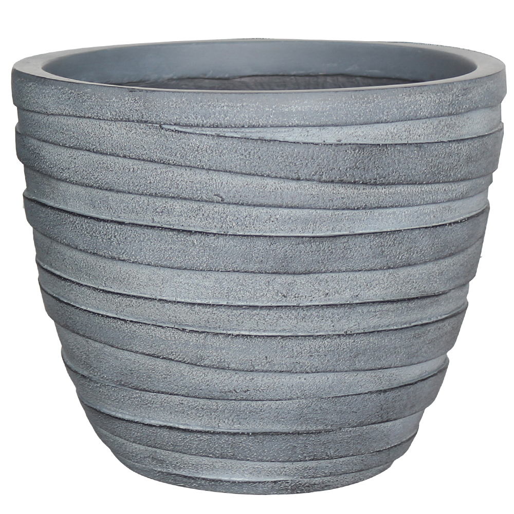 Fibre Clay Pot: Large; (44x44x37)cm, Antique Grey 1