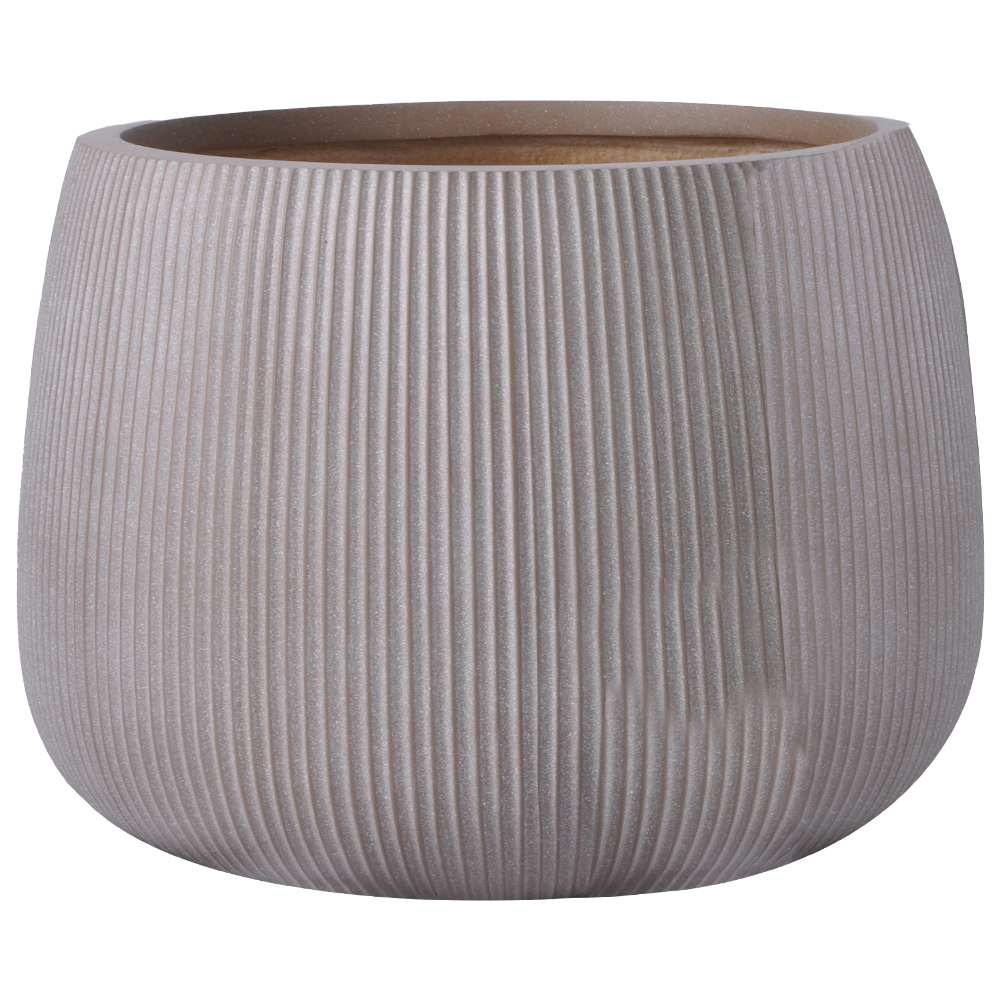 Fibre Clay Pot: Large; (50x50x36)cm, Taupe 1