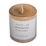 Scented pillar candle-Rustic Finish; 7.5cm, Copper