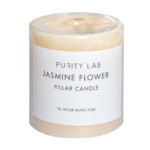 Scented pillar candle-Rustic Finish, 7.5cm, Jasmine