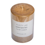 Scented pillar candle-Rustic Finish; 10cm, Copper