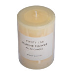 Scented pillar candle-Rustic Finish, 10cm, Jasmine