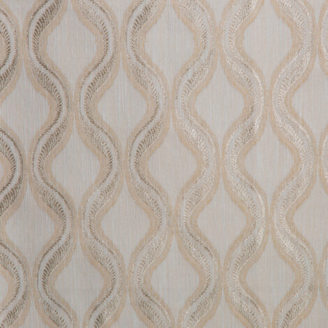 SAGE: VISTA Trellis Pattern Upholstery Furnishing Fabric; 280cm, Beige 1