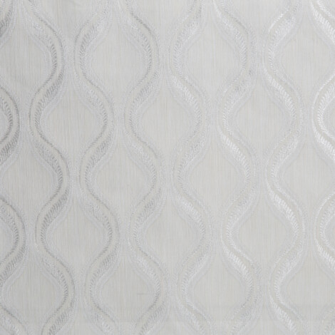 SAGE: VISTA Trellis Pattern Upholstery Furnishing Fabric; 280cm, White 1