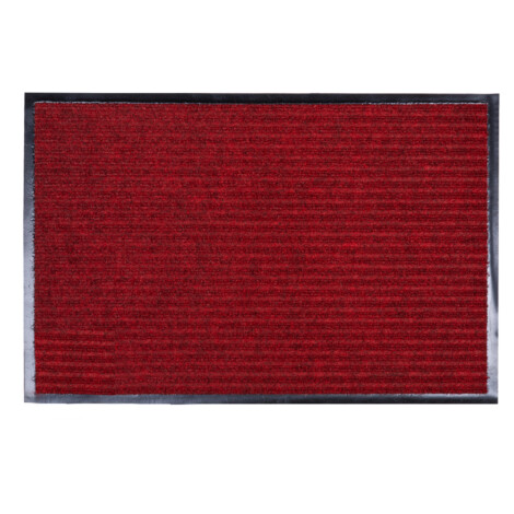 PVC Ribbed Door Mat; (60×90)cm, Dark Red 1
