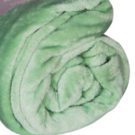 Flannel Single Blanket- Plain; (160x220)cm, Green