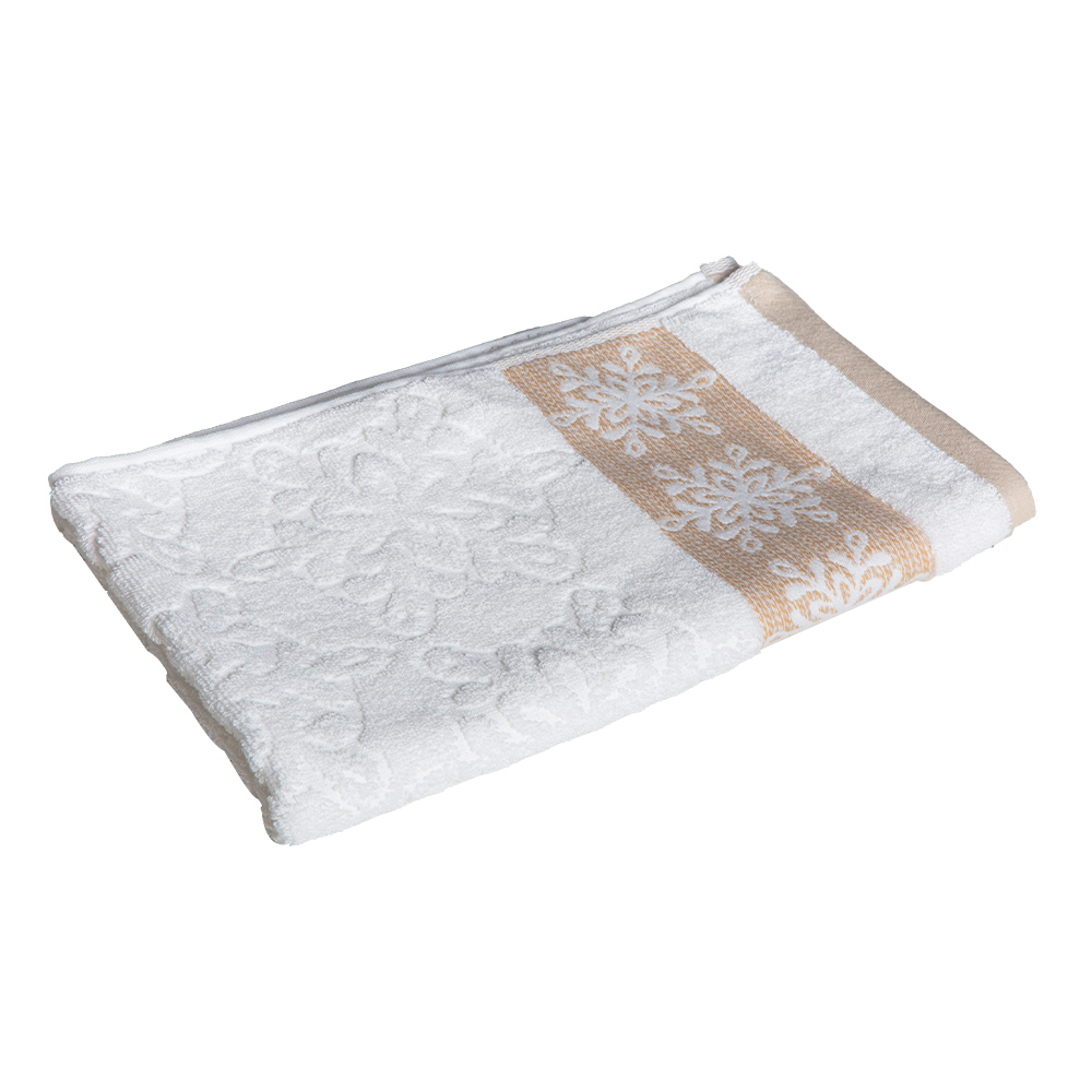 Flake Hand Towel; (41×66)cm, White 1