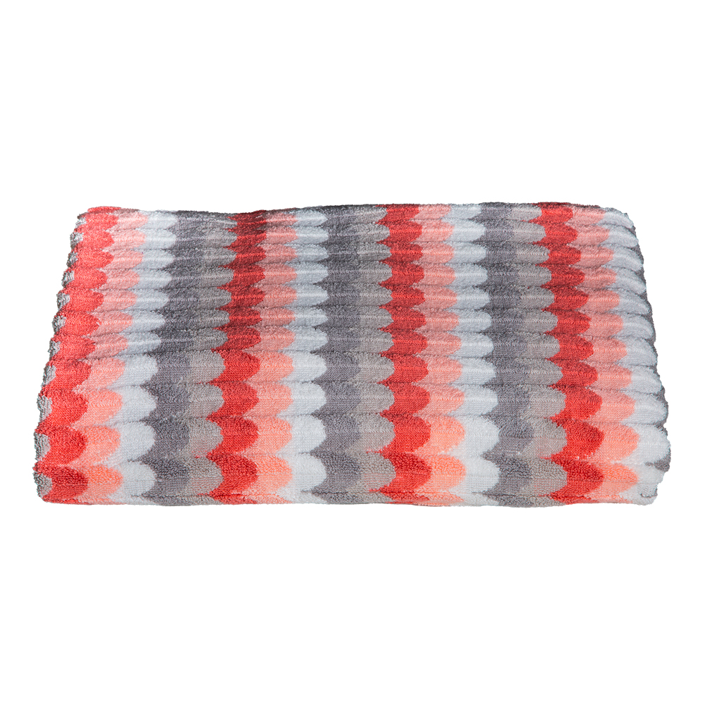 Bath Sheet, Waves Design 600gsm; (81x163)cm, Pink