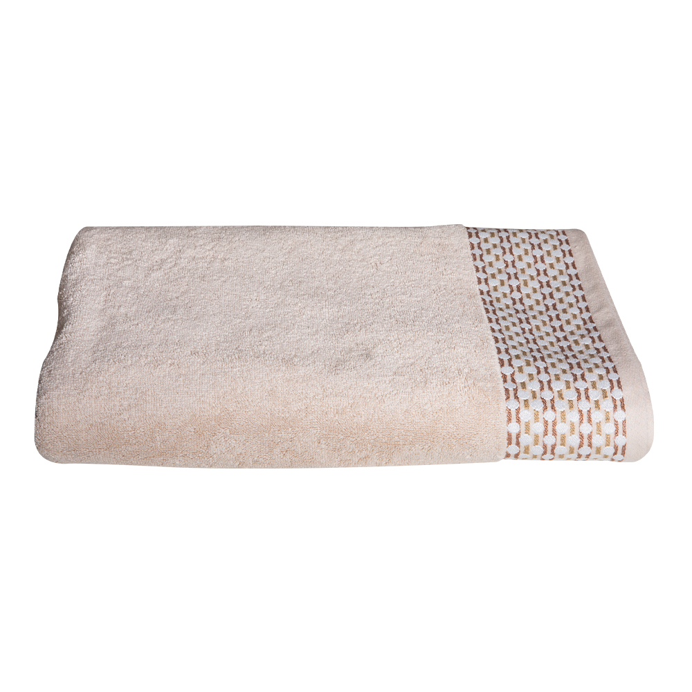 Bath Sheet, Orbit Design; (81x163)cm, Beige