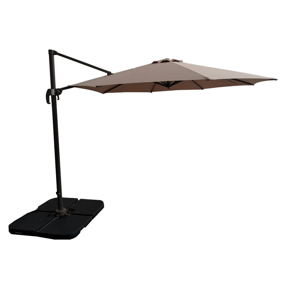 Garden Furniture: Mini Roma Cantilever Umbrella SU1003 with a Base; Single layer 1