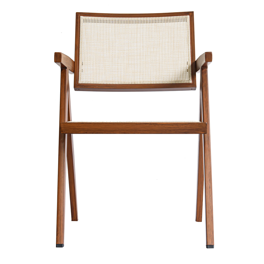 Outdoor Teslin Chair; (53x58.5x85.5)cm, Cream/Brown