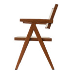 Outdoor Teslin Chair; (53x58.5x85.5)cm, Cream/Brown