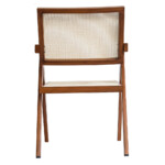 Outdoor Teslin Chair; (53x58.5x85.5)cm, Cream/Brown