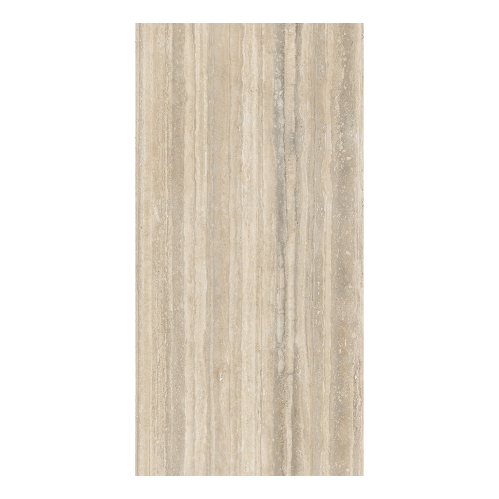 Traventino Beige: Polished Porcelain Tile; (120.0×240