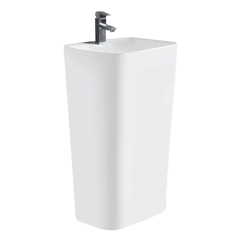 Tapis: Ceramic Freestanding Washbasin; (50x38x86)cm, White 1