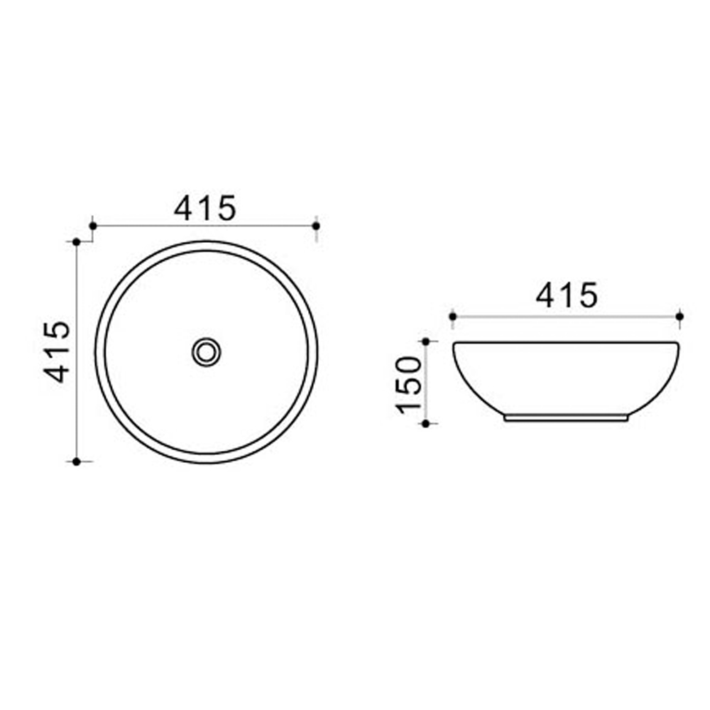 Tapis: Art Countertop Washbasin; (41.5x41.5x15)cm, Copper Red