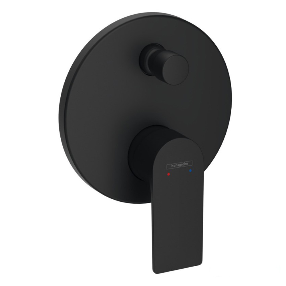 Rebris E: 4-Way Finish Set For Concealed Bath Mixer, Matt Black 1