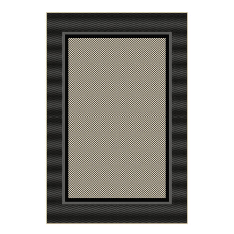 Oriental Weavers: Oria Bordered Carpet Rug; (80×150)cm, Black/Cream 1