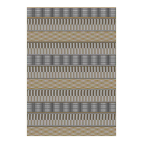 Oriental Weavers: Oria Stripe Pattern Carpet Rug; (80×150)cm, Grey/Brown 1