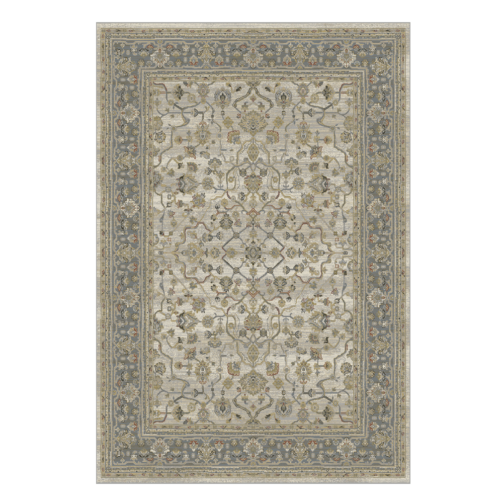 Oriental Weavers: Maharaja Bordered Floral Carpet Rug; (100×300)cm, Grey/Cream 1