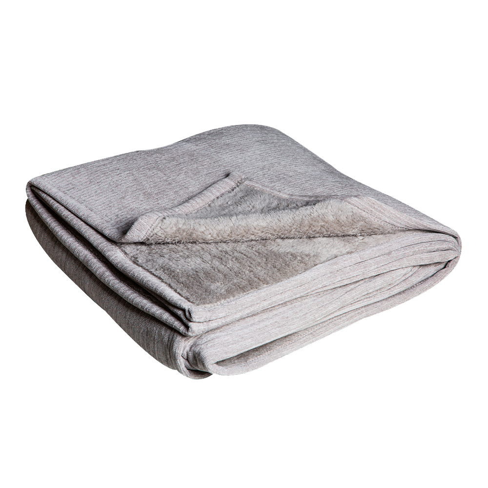 Chenille Polyester Blanket, Single; (160x220)cm, Light Grey