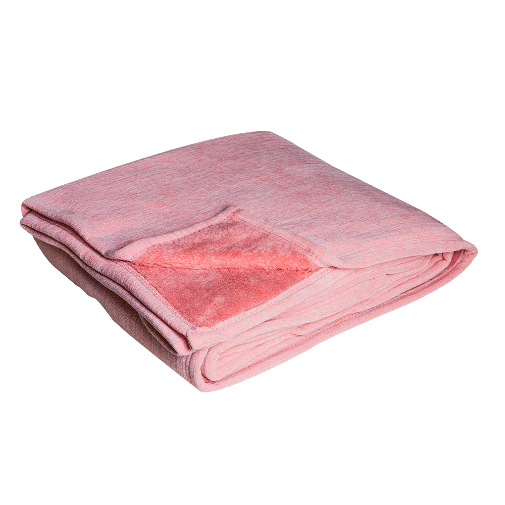 Chenille Polyester Blanket, Single; 160x220cm, Pink